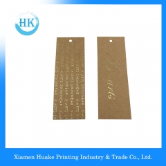 クラフト紙ハングタグホットスタンプ印刷 Huake Printing