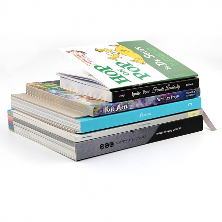 High-end full-color hardcover book and catalog and cookbook custom printing 
