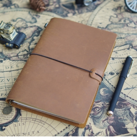 Genuine Leather Journal Diary Writing Notebook Mini Waterproof Notepad Bound Vintage Paper Diary 